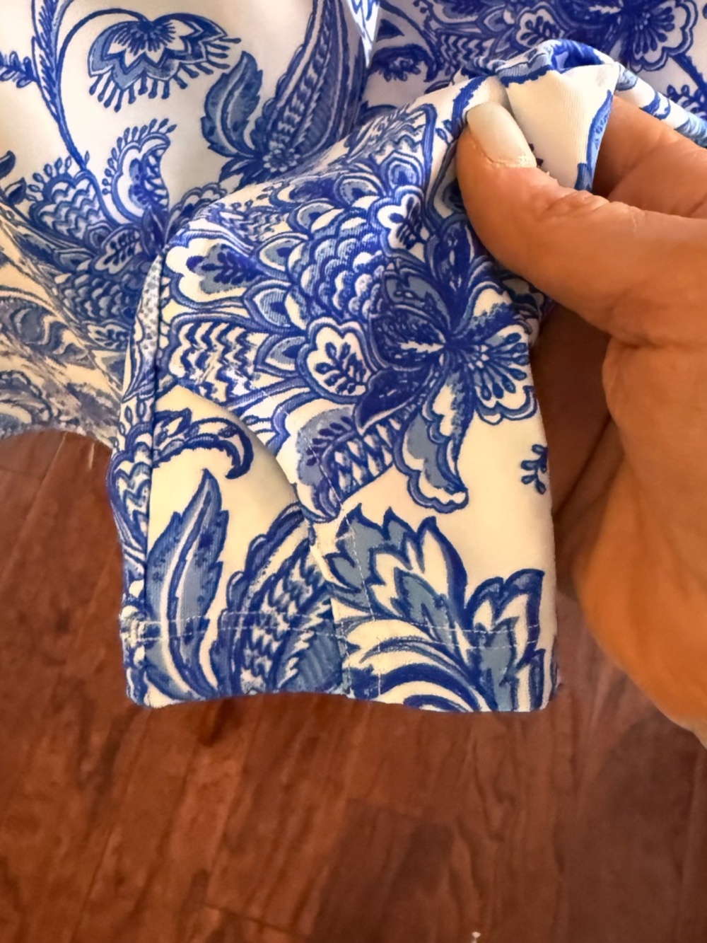 Coolibar Blue Paisley Sun Cover Up Dress Hoodie XL - Picture 6 of 9